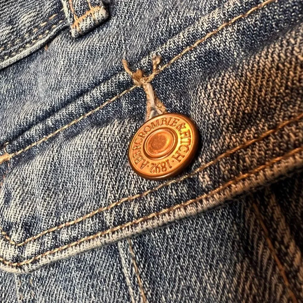 Abercrombie & Fitch Skirt Size 00 Y2K Denim Micro Mini Denim W/pockets